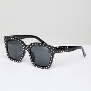 River Island Oversized Stud Sunglasses